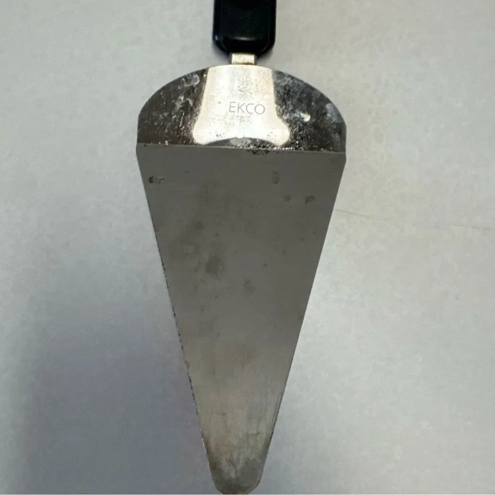 Vintage Ekco Black Plastic Handle 10 Inch Serving Spatula Cake/Pie